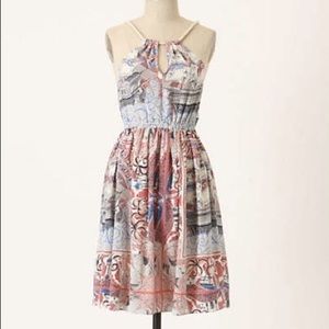 Floreat Anthropologie Nautical Silk Dress